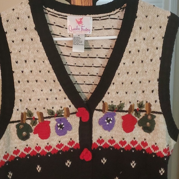 QUACKER FACTORY WOMEN'S VEST SWEATER SIZE M - Picture 3 of 11